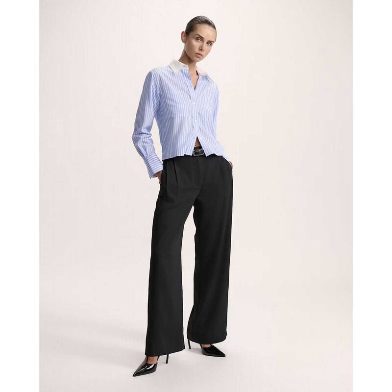 SABA Riley Striped Ls Cropped Shirt image number 3